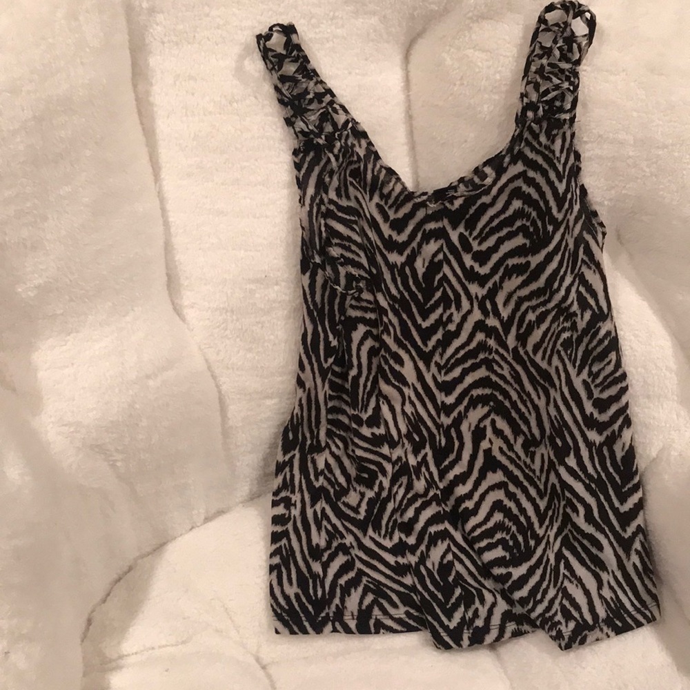 Black brown and tan shirt